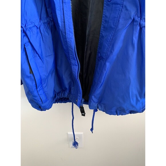 Helly Hansen Jacket Men's Small Blue Full Zip Windbreaker Nylon Packable Hooded - Picture 8 of 9